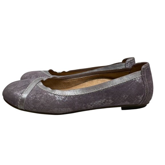 Vionic Caroll Sparkle Purple Round Toe Orthaheel  Ballet Flats Women Size US 7 - Picture 2 of 9